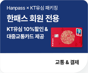 한패스 x kt 유심 패키징